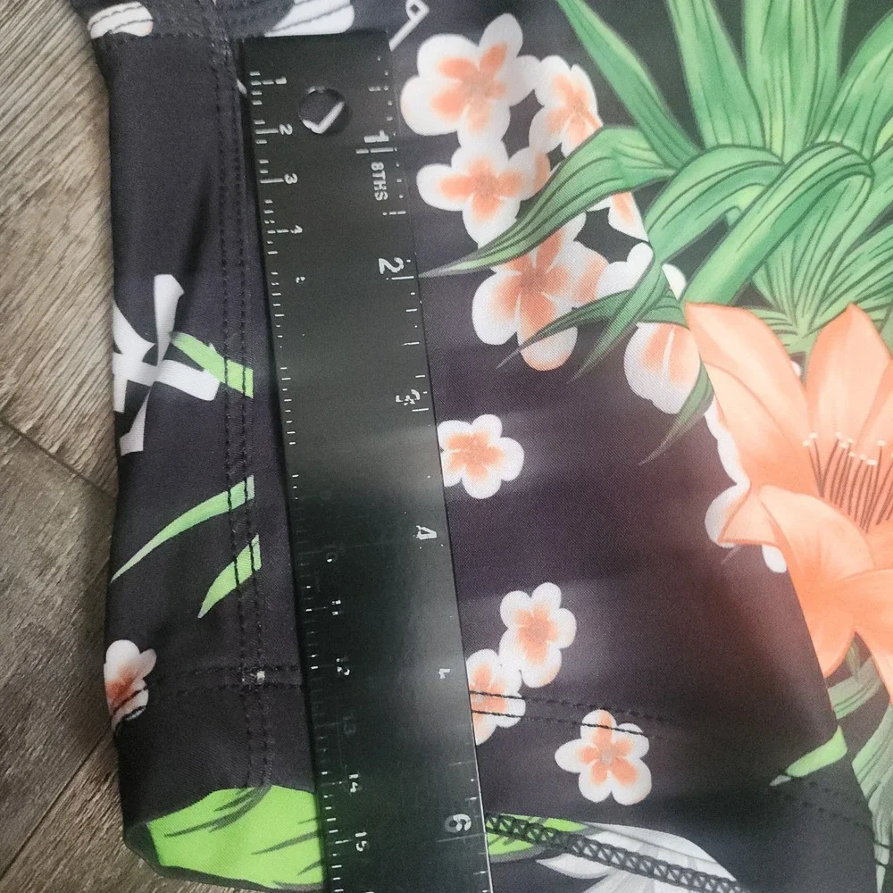 Hurley Board Shorts Men 38 Black Chicago White Sox Floral MLB Phantom Swim Trunk